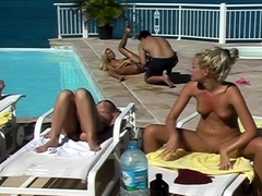 Amateur blonde slut outdoor banging following picnic