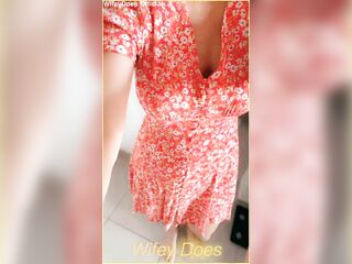 Wifey wears a cute red suit