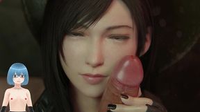 ff7 tifa deepthroat bulgings2