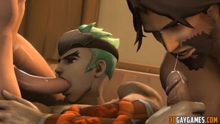 Overwatch 3 DIMENSIONAL Homo Lessons in Three-Way Fucky-Fucky