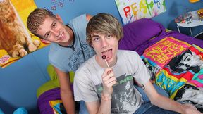 Lollipop Sweets: Horny Kayden Daniels & Preston Andrews Share a Toy