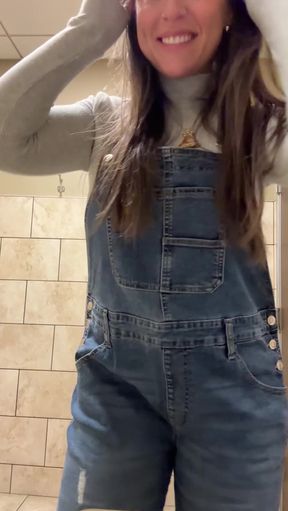 Woman in overalls