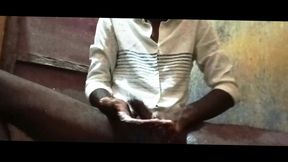 black cock and dick massage and masturbation solo by bathroom