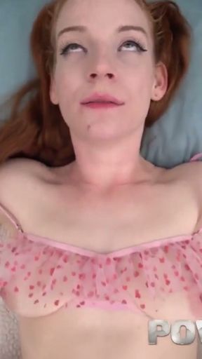 Skinny Redhead Amy Quinn Stretched By POV Big Cock   Clip 1