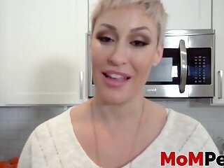 Pixie MILF Ryan Keely penetrated by stepsons cock in kitchen