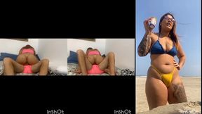 ruiva da o cuzinho pra desconhecido sem camisinha e logo depois vai na praia de fio dental fazer vadiagem