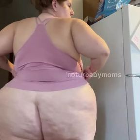 BBW Stripping and Shaking in Pink Dress