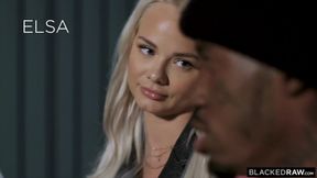 Blackedraw Insatiable Elsa Jean Gets Spit-roasted by 2 Bbcs