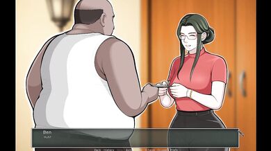 Step mom teaches teen anime sex games in a hentai gameplay