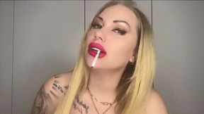 The next dose of My smoking red lips for My financial addict ASMR