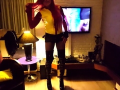no.55 Huge Cock Sissy Suleika Latex Fucks Old Man In His Ass