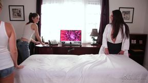 Girlsway Dr. Angela White gets 2 hot patients