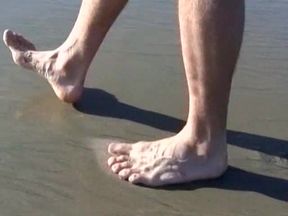 The Surfer's Bare Feet