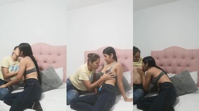 Her wet pussy got creamy while fingering in her husband's house