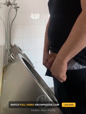 Watching on a Redhead Guy in a Toilet