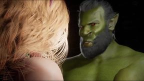 Elves Princess and Laid Ogre Daungeon Master