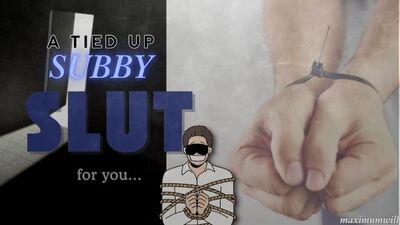 Subby WHIMPERING - An Obsessed Boy is Tied to the Bed and Blindfolded for your Pleasure