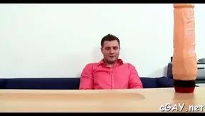 Guy Gets Glazed with Facial Spunk Fountain After Hot Anal Session