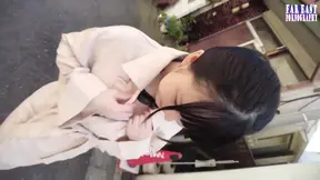Dark-haired beauty teases on playful makeover date