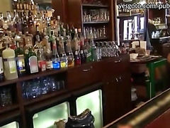 Pretty Czech slut Rihanna Samuel fucked in the bar for money