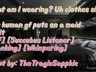 Your human gf puts on a maid outfit [F4F] [Succubus Listener] [Spanking] [Whimpering]