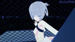 Rooftop romp with Nazuna Nanakusa, all-night passion - 'Call of the Night' POV hentai