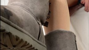 A POV and underglass View on Ugg Boots and Nylons - For Shoefetish and Bootfetish - HD