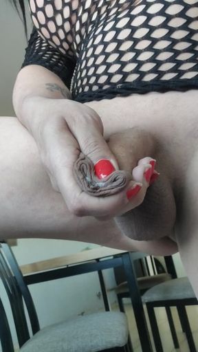 Wet and sloppy cock!