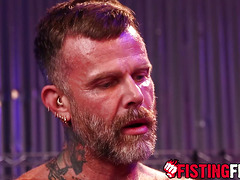 Greg Hollywood barebacking and breeding Kyle Michaels with toys and his big dick