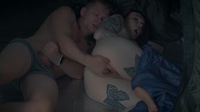 i caught step mom masturbating in our share tent—taboo fuck!