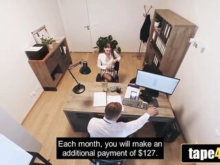 Office Desk Slam for Money - Russian Floozy Got Greater quantity Than a Loan Approval