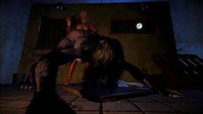 War vet bangs curvy, animated big tit woman