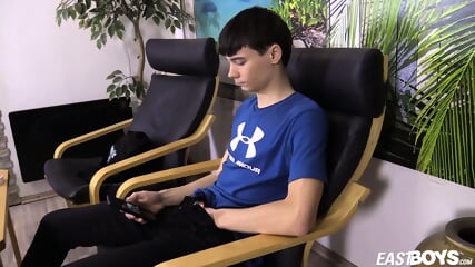 Handsome boy Bradley Burris jerking off his teen cock