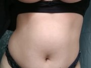Big Titty Goth Stripteasing and Playing with Her Tits and Ass
