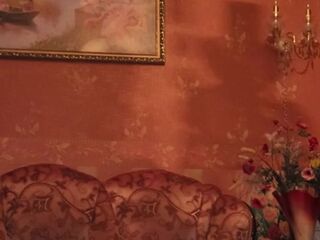 Stroking in pose of preggo