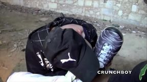 Slut fucked in sneaker domination oudoor