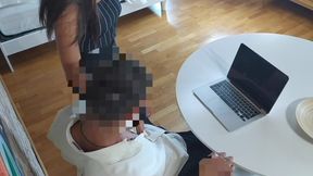Cheating wife gets fucked by friend during heated phone call