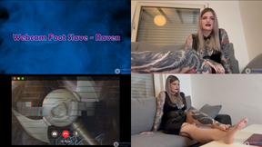 &quot;Webcam Foot Slave - Raven&quot; POV Foot Fetish Modeling Big Feet