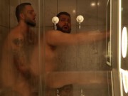 Straight friend FUCKED me In The Shower after his GF left