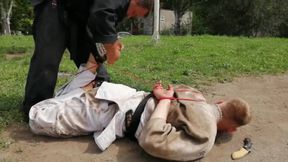 tied up in taekwondo uniform part 2