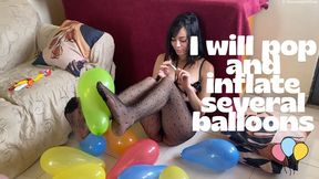 balloons and black lingerie - The BEST balloon fetish video