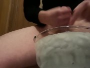 Cumming in Ice-Cold Water