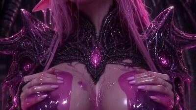 Watch this retro-styled elf in armor bounce her twerking booty in Pink Anime Hentai