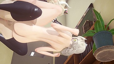 Mario Bross Hentai - Rosalina is fucked by Bowssette Futanari - Japanese Asian Manga Anime Game Porn
