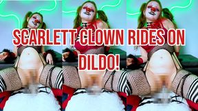 Scarlett Clown Rides on Dildo!