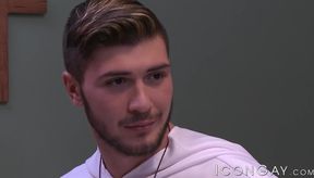 Two young priests Michael Del Ray and Justin Dean have a sacred sex together