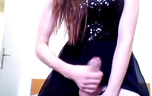 Young Crossdresser in a beautiful sequin dress