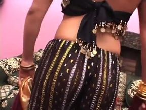 Beautiful indian slut is double teamed by two studs