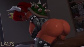 Anime princess rides cowboy on big boobed lady