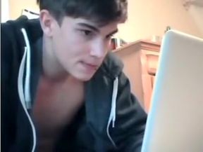 Horny Boy Strips Nude On Cam